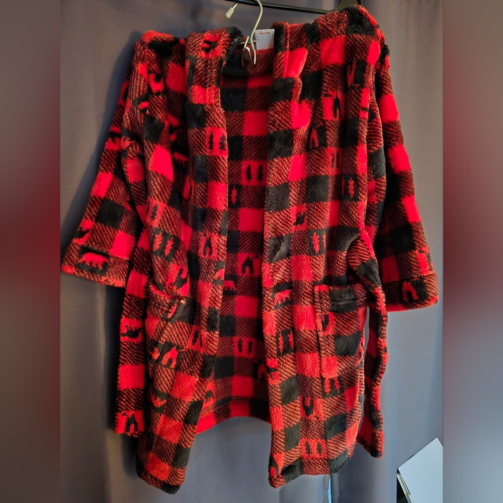 Cat & Jack Kids Buffalo Checkard Robe